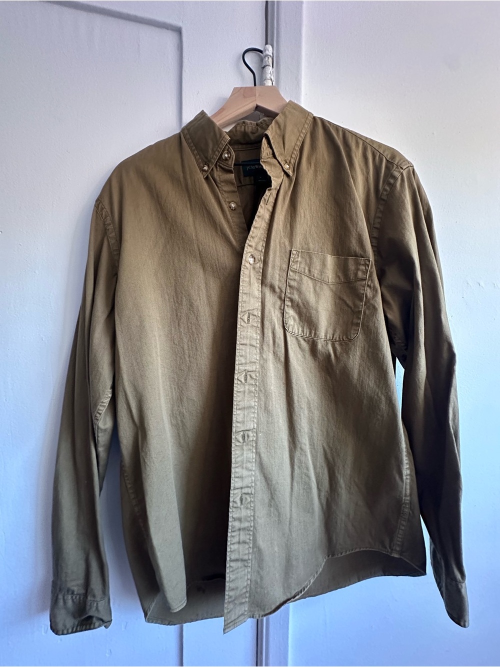 J. Crew Olive Green Button-Down Shirt